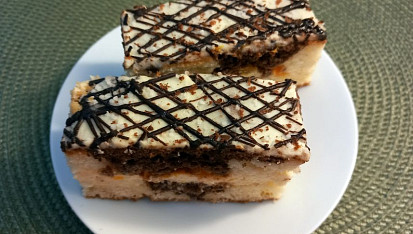 Dvoubarevné řezy s mandarinkovým krémem