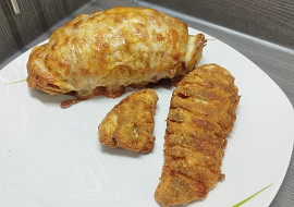 Plněné pečené brambory s kuřecím řízkem