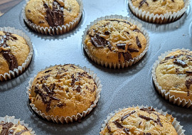 Recept na rychlé muffiny s kousky čokolády