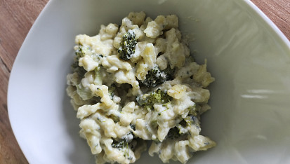 Špecle s brokolicí a nivou