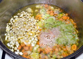 Hovězí polévka s jarním svítkem