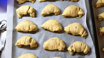 Nadýchané plněné rohlíčky