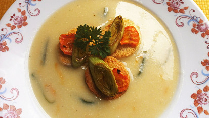 Pórková polévka krémová