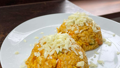 Smetanové rizoto s kari