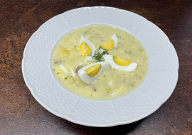 Vaječno - bramborová polévka s koprem