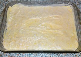 Bramborová bublanina s kompotovanými broskvemi