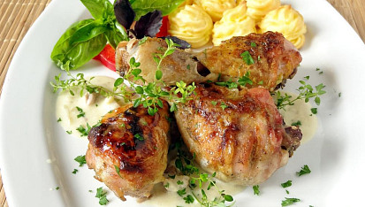 Kuřecí paličky na hořčici