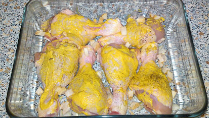 Kuřecí paličky na hořčici