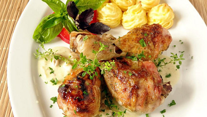 Kuřecí paličky na hořčici