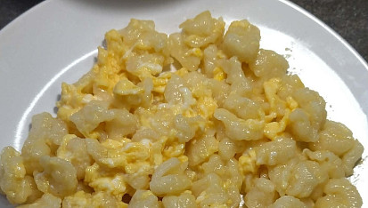 Babiččiny "nočky s vajcem a salátem", Bez slaniny či údeného