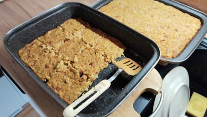 Bramboráčky se syrovým květákem, Pečené v troubě na plechu