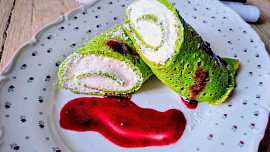 Máslové špenátové palačinky s tvarohem