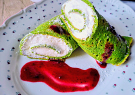 Máslové špenátové palačinky s tvarohem