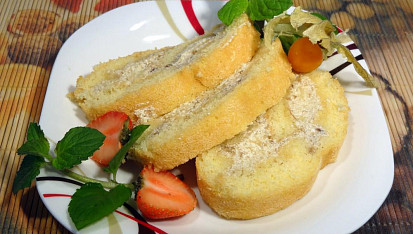 Nadýchaná banánová roláda