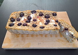 Zdravý banánový chlebíček s borůvkami