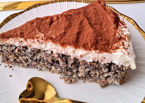 Maková buchta bez cukru a mouky s tvarohovou pokrývkou