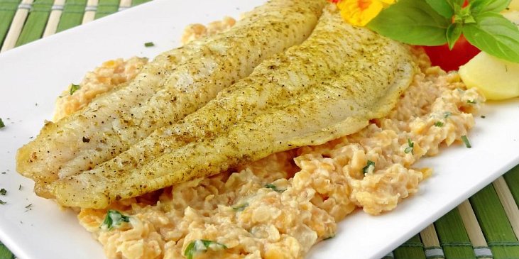 Treska s čočkovým ragú