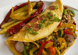 Vaječná omeleta s čočkou na balkánský způsob