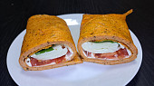 Rychlý wrap z cottage a vajec