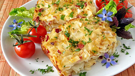 Zapečené flíčky s kysaným zelím