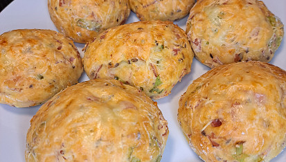 Houstičky se šunkou a sýrem