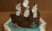 Narozeninový dort - loď