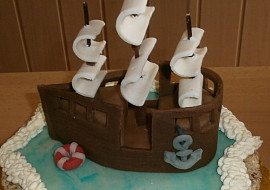 Narozeninový dort - loď
