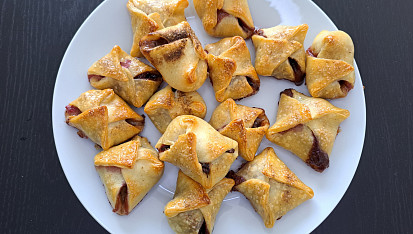 Čokoládovo-jahodové šátečky