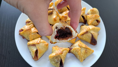 Čokoládovo-jahodové šátečky