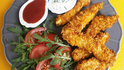 Kuřecí stripsy s pizza příchutí