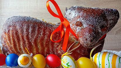 Vláčný beránek z olejového těsta