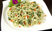 Tagliatelle se špenátem a kaviárem