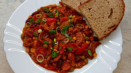 Mexická pánev s vepřovým masem