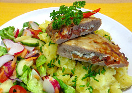 Plněné placky z mletého vepřového masa