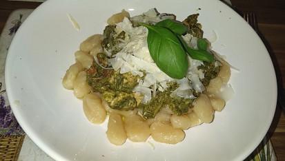 Špenátové gnocchi