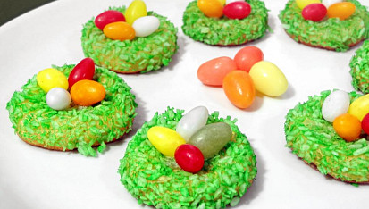 Velikonoční hnízda z lineckého těsta