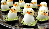 Velikonoční kuřátka z vařených vajec
