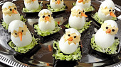 Velikonoční kuřátka z vařených vajec