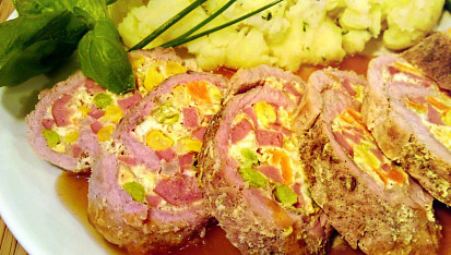 Jarní vepřová roláda