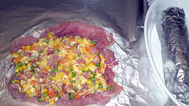 Jarní vepřová roláda