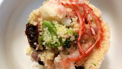 Kuskus se šunkou, brokolicí a květákem