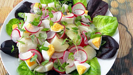 Lehký salát z brambor a ředkviček