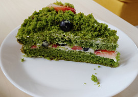 Mechový (špenátový) dort