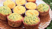 Slané špenátové muffiny s tymiánem