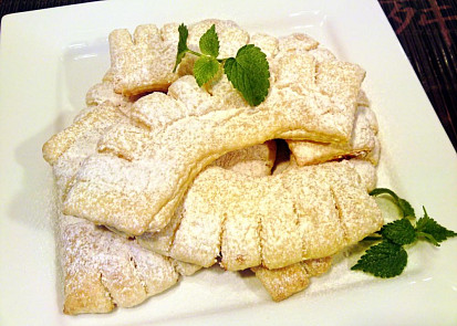 Kokosové hřebeny z listového těsta