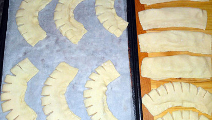 Kokosové hřebeny z listového těsta