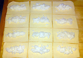 Kokosové hřebeny z listového těsta