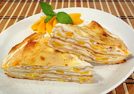 Sladký palačinkový nákyp s tvarohem