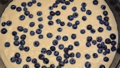 Tvarožník s borůvkami