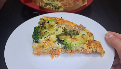 Slaný koláč z mrkvového základu